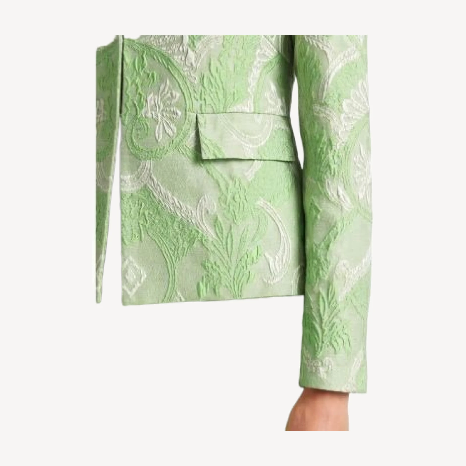 Ming Wang Damask Jacquard Woven Jacket