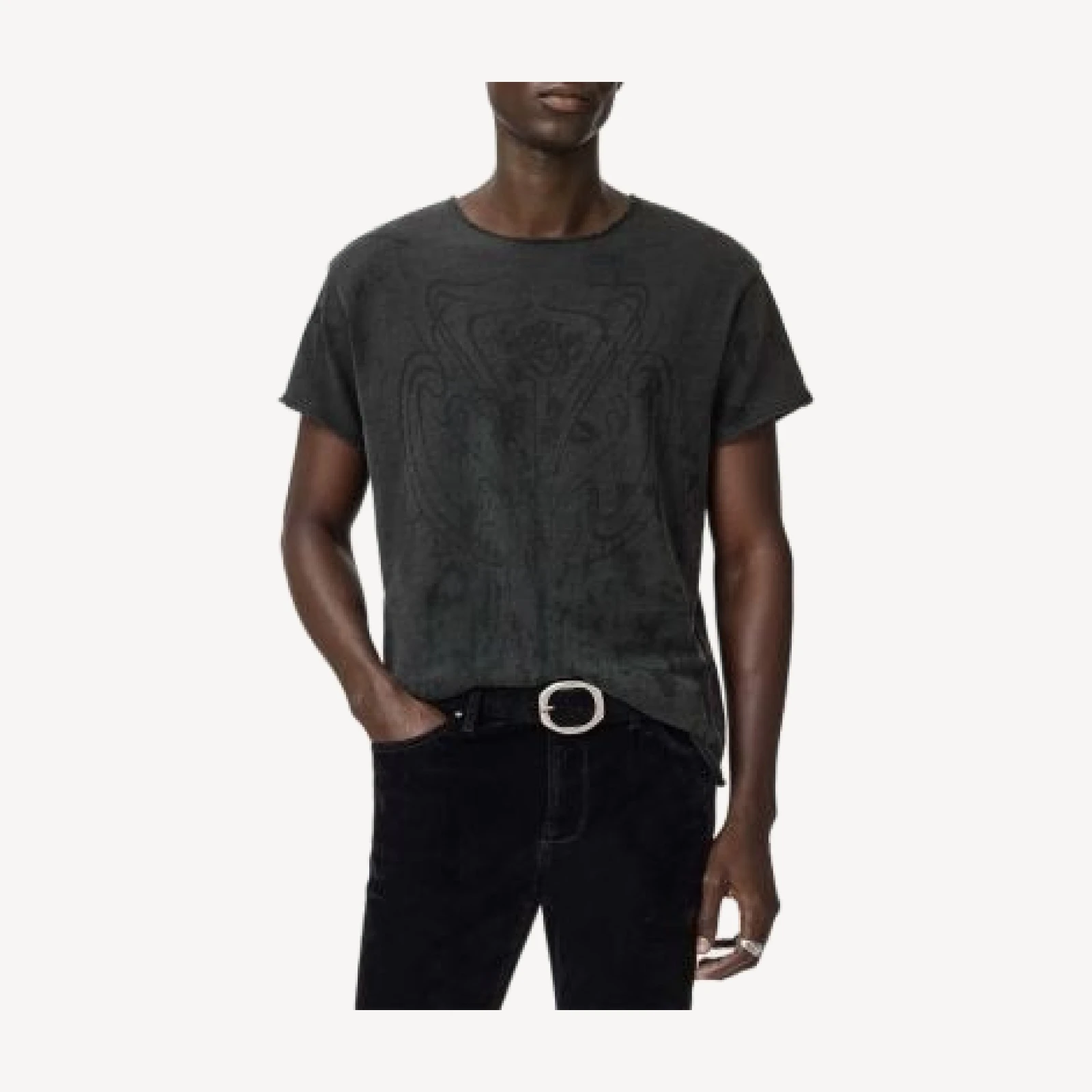 John Varvatos Relaxed Fit Raw Edge Tee