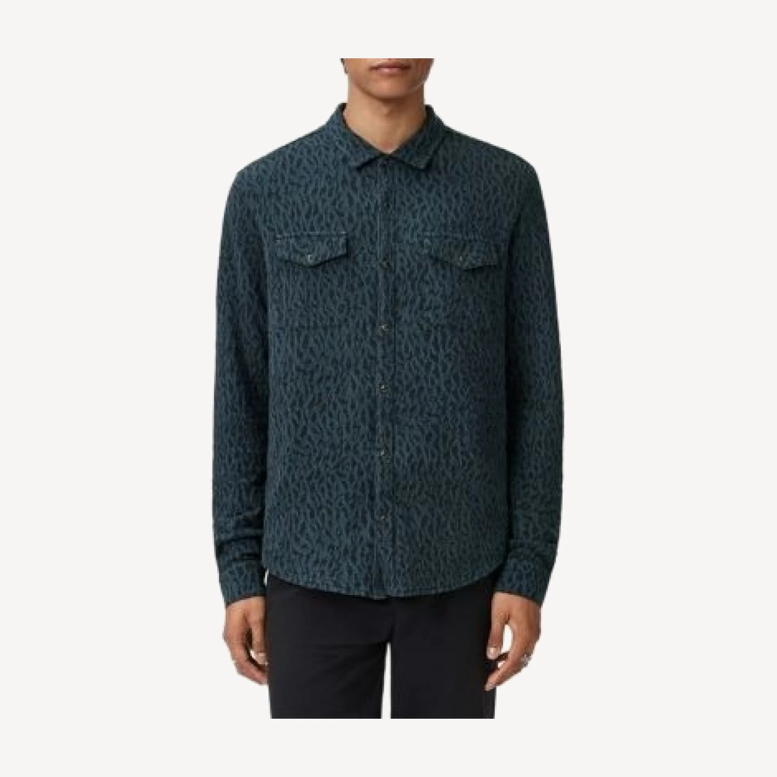 John Varvatos Ramona Abstract Print Western Shirt