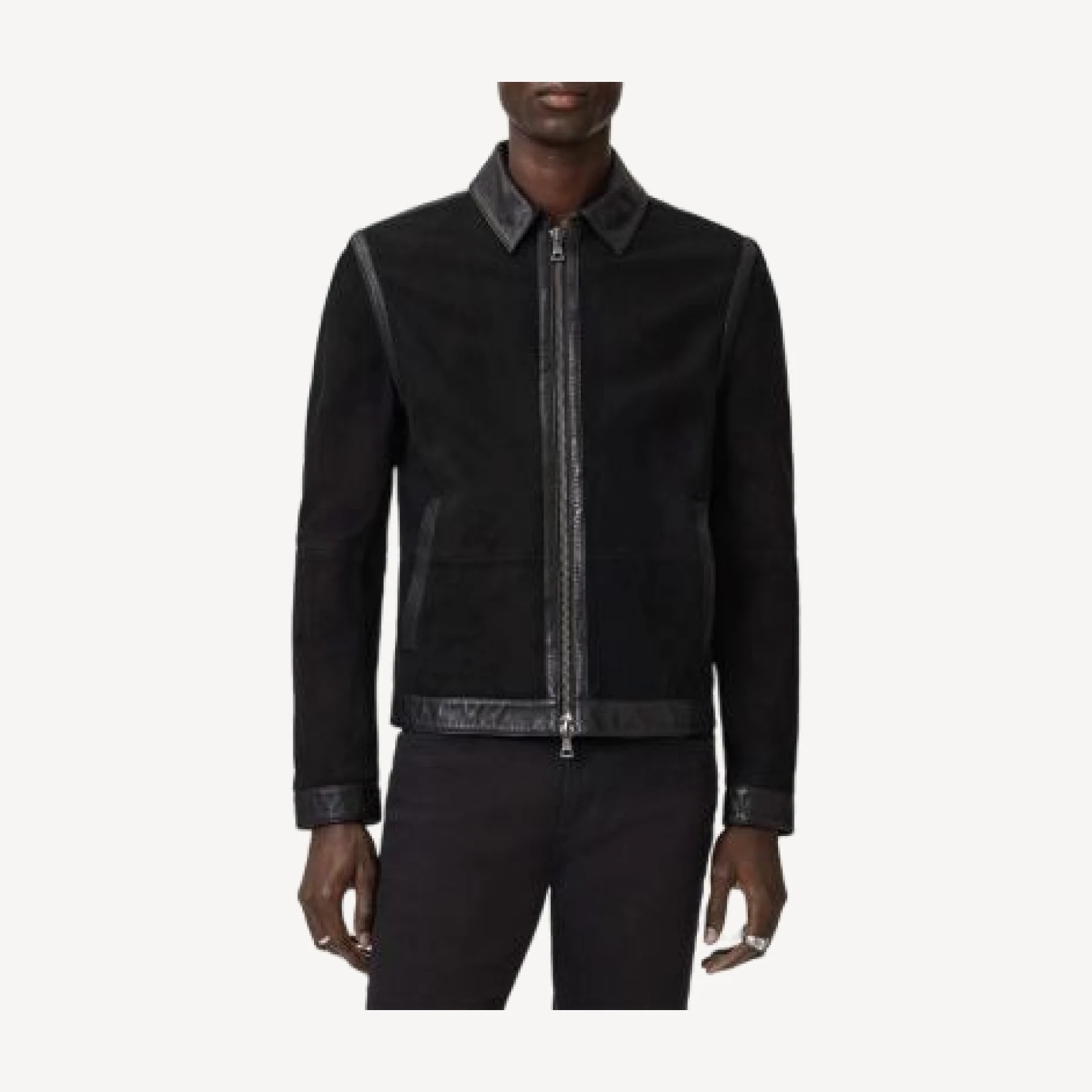 John Varvatos Jaxon Waxed Suede Jacket