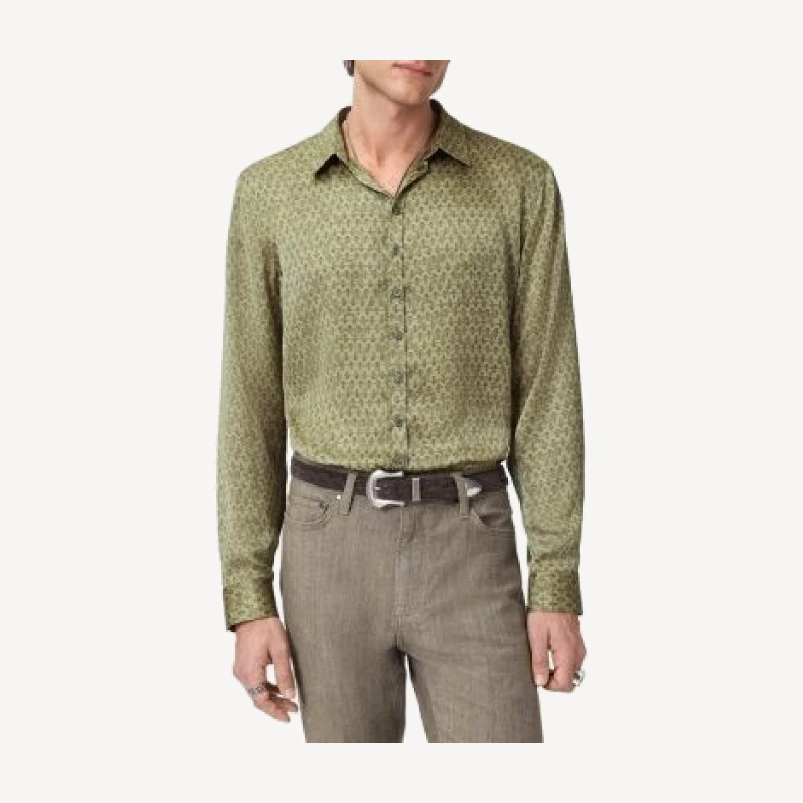 John Varvatos Bucks Printed Slim Fit Shirt