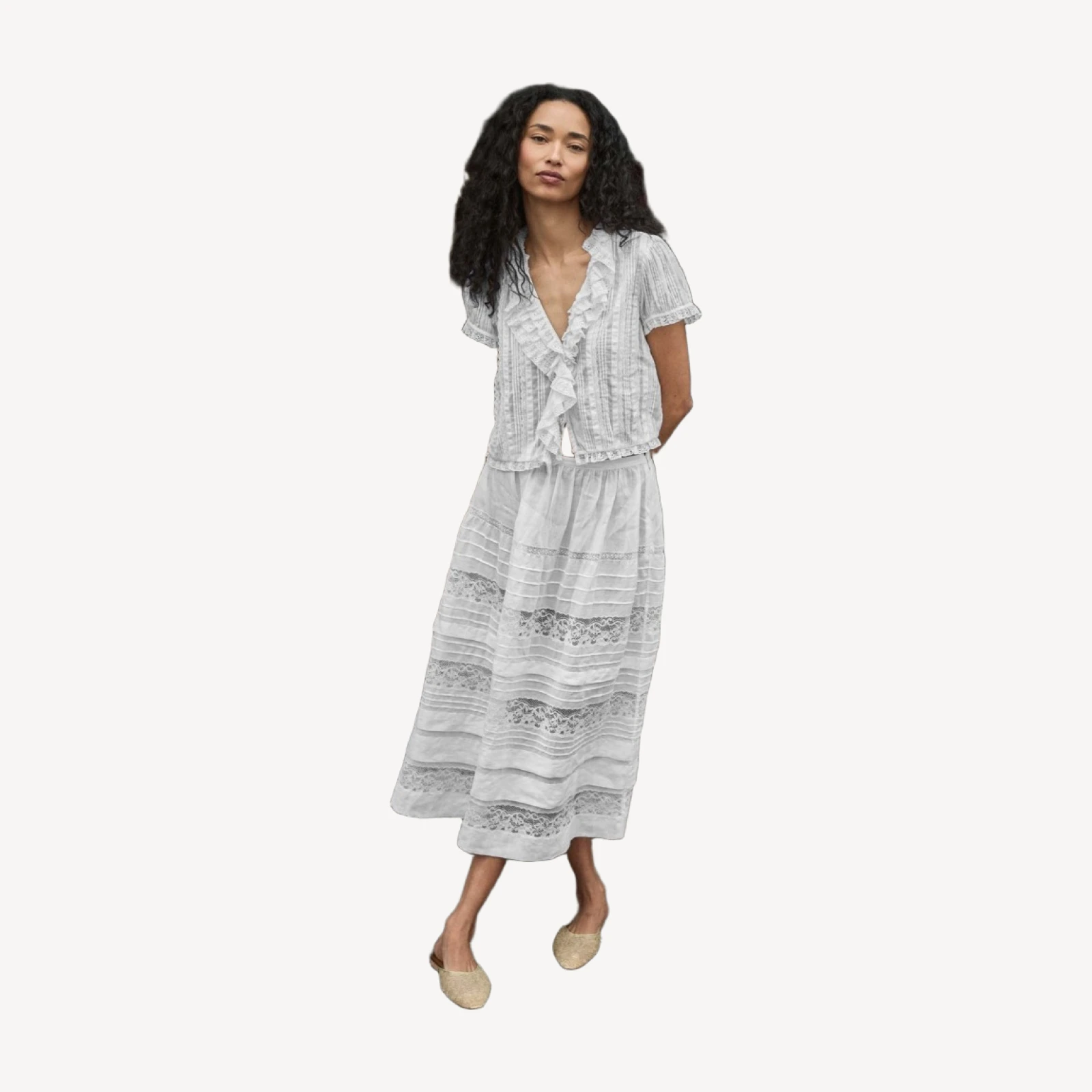 SIDRA SKIRT -- SALT