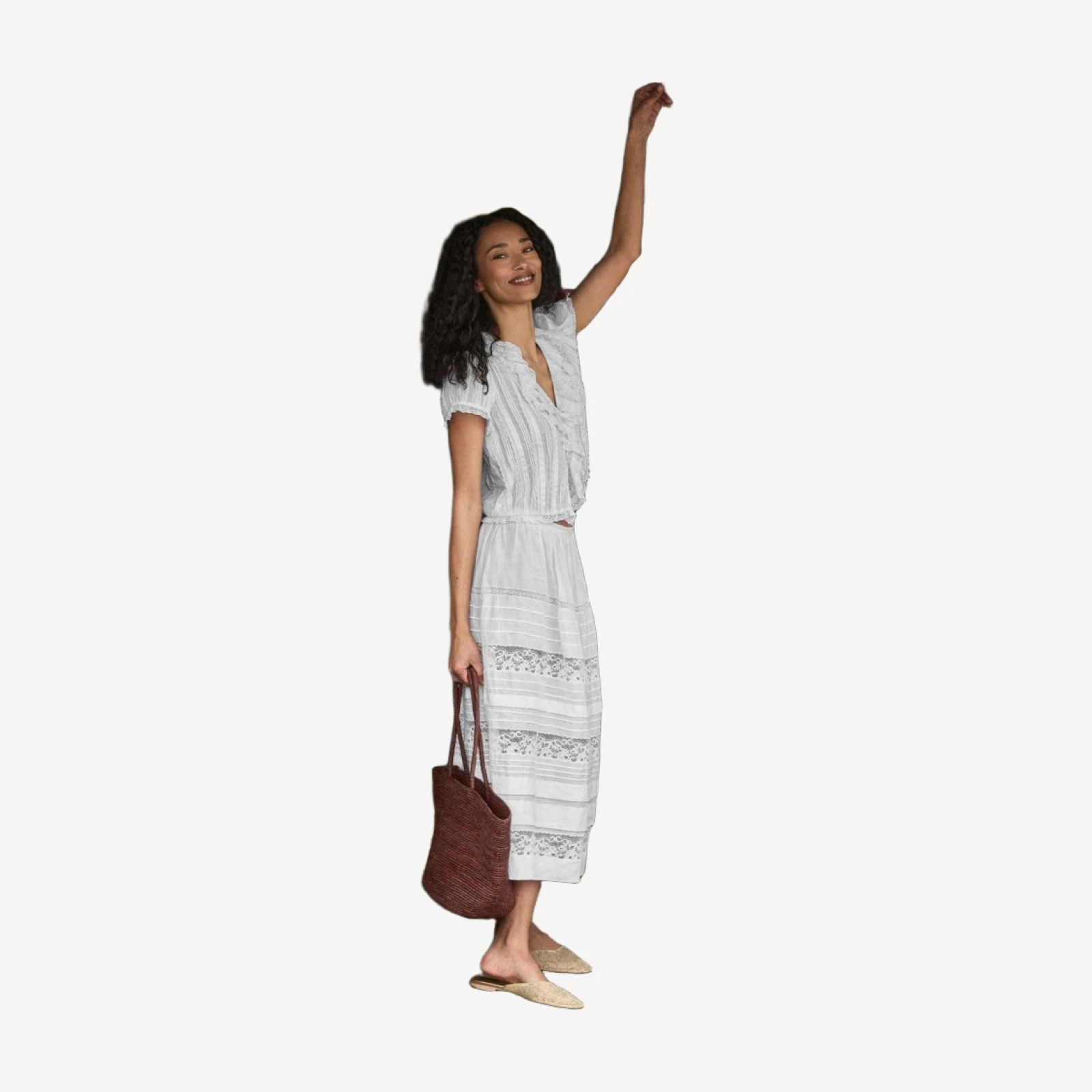 SIDRA SKIRT -- SALT