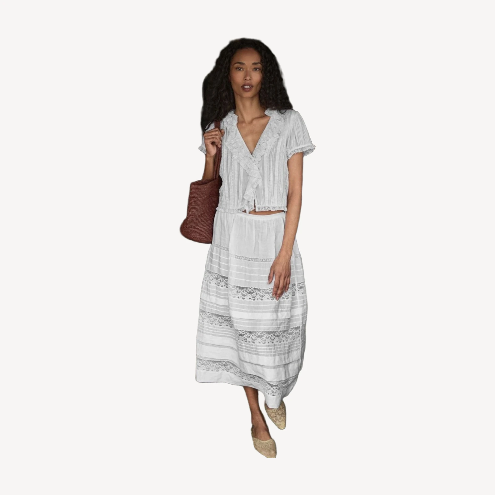 SIDRA SKIRT -- SALT