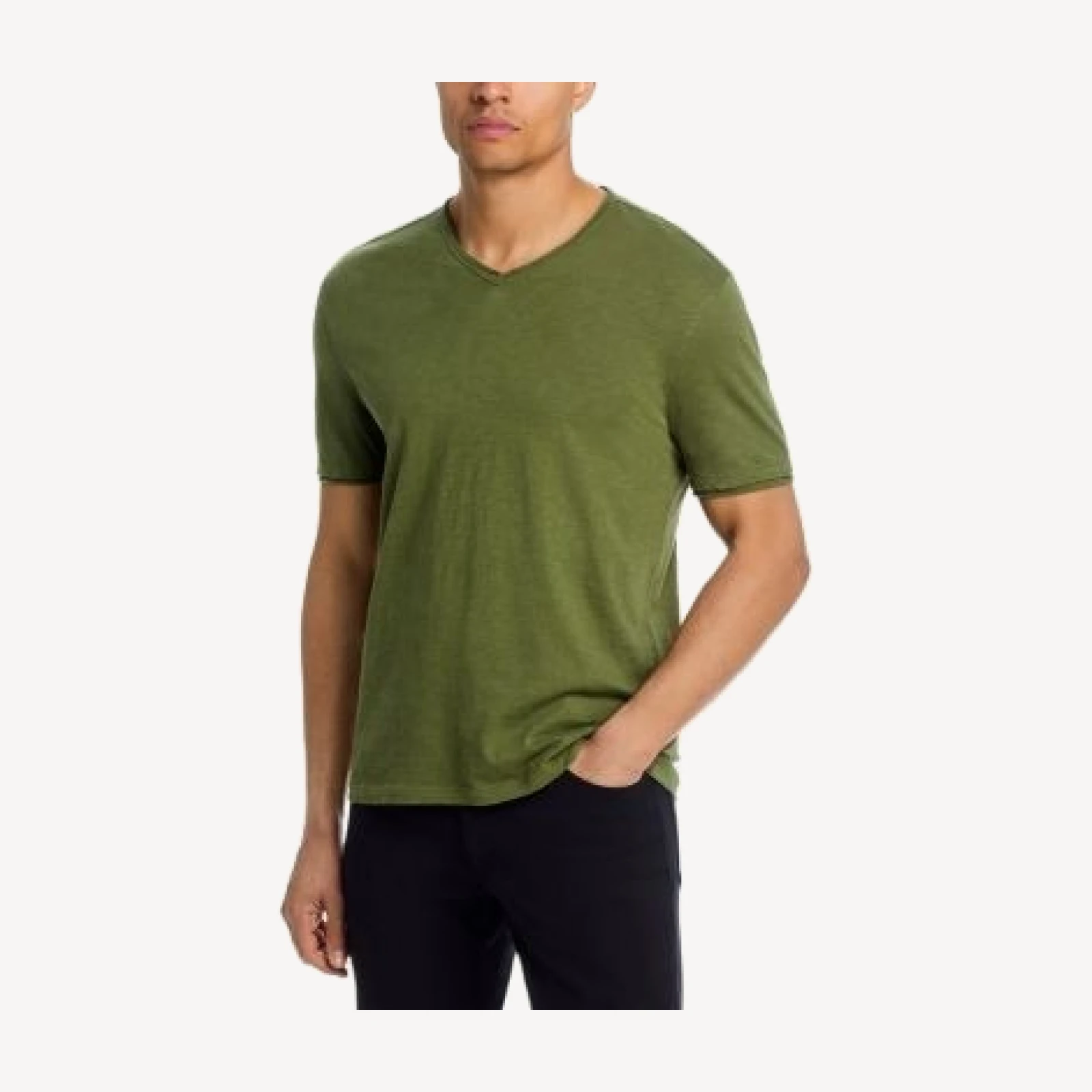 John Varvatos Miles Slub V-Neck Tee