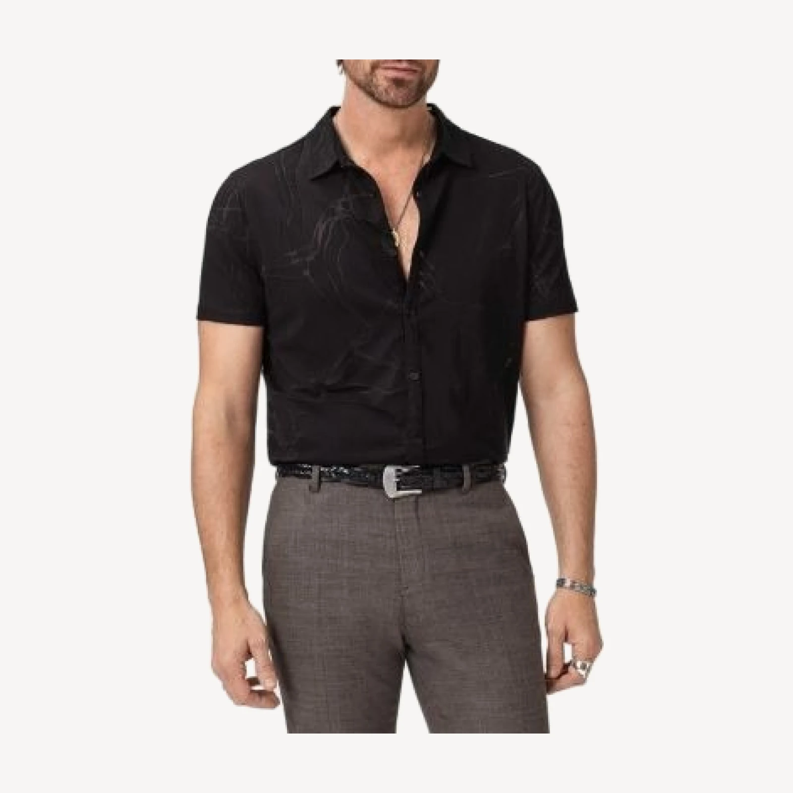 John Varvatos Elio Tangled Burnout Shirt