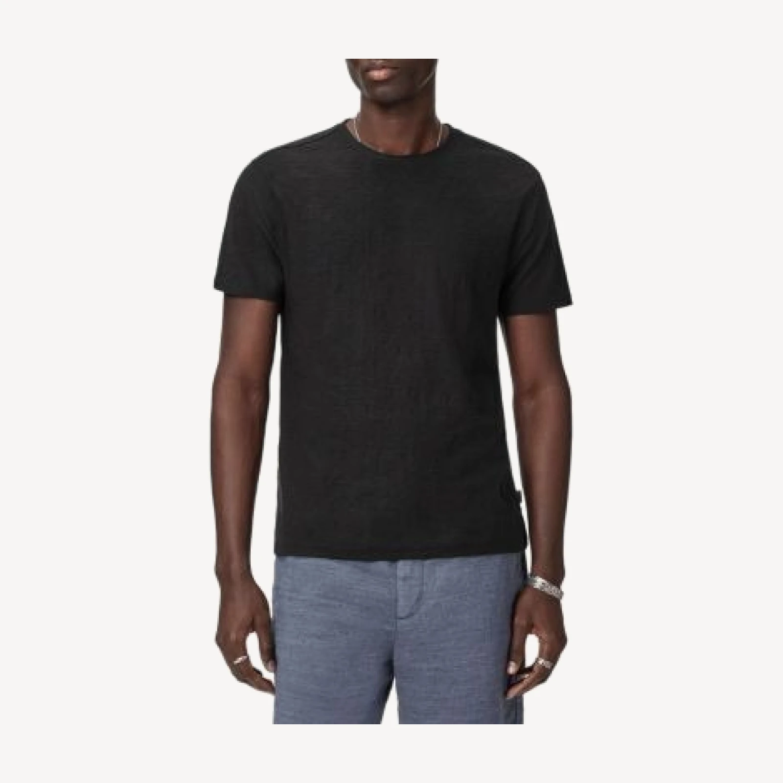 John Varvatos Rubin Crinkled Jacquard Short Sleeve Tee
