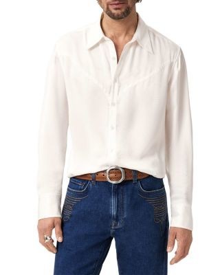 John Varvatos Tom Petty Leopard Jacquard Shirt