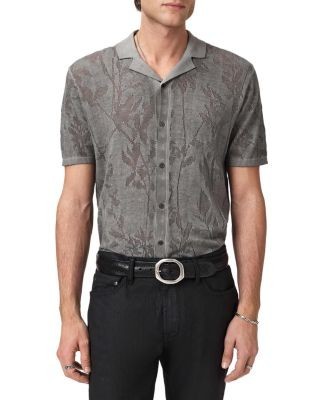 John Varvatos Miguel Camp Collar Floral Shirt