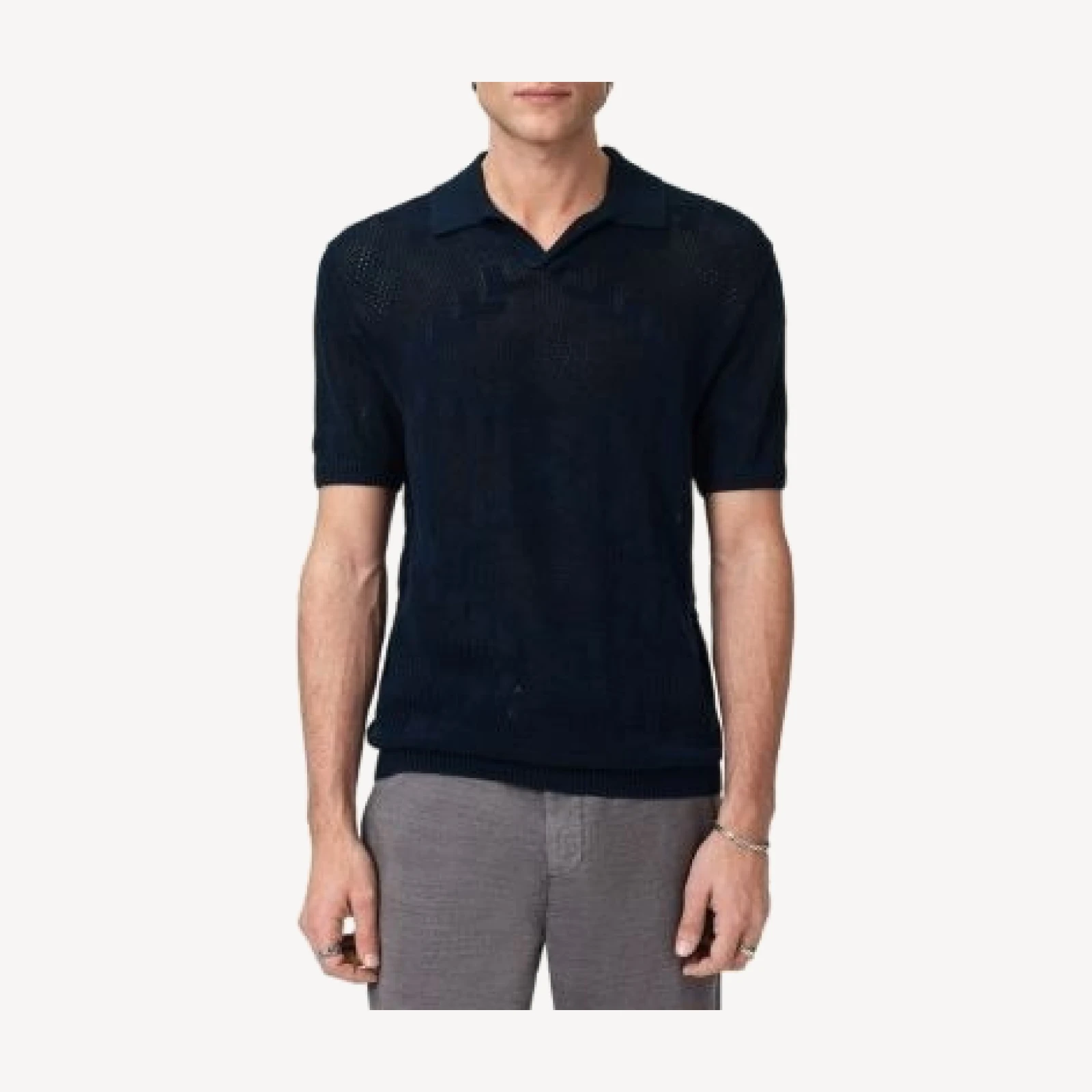 John Varvatos Corso Crochet Polo Shirt