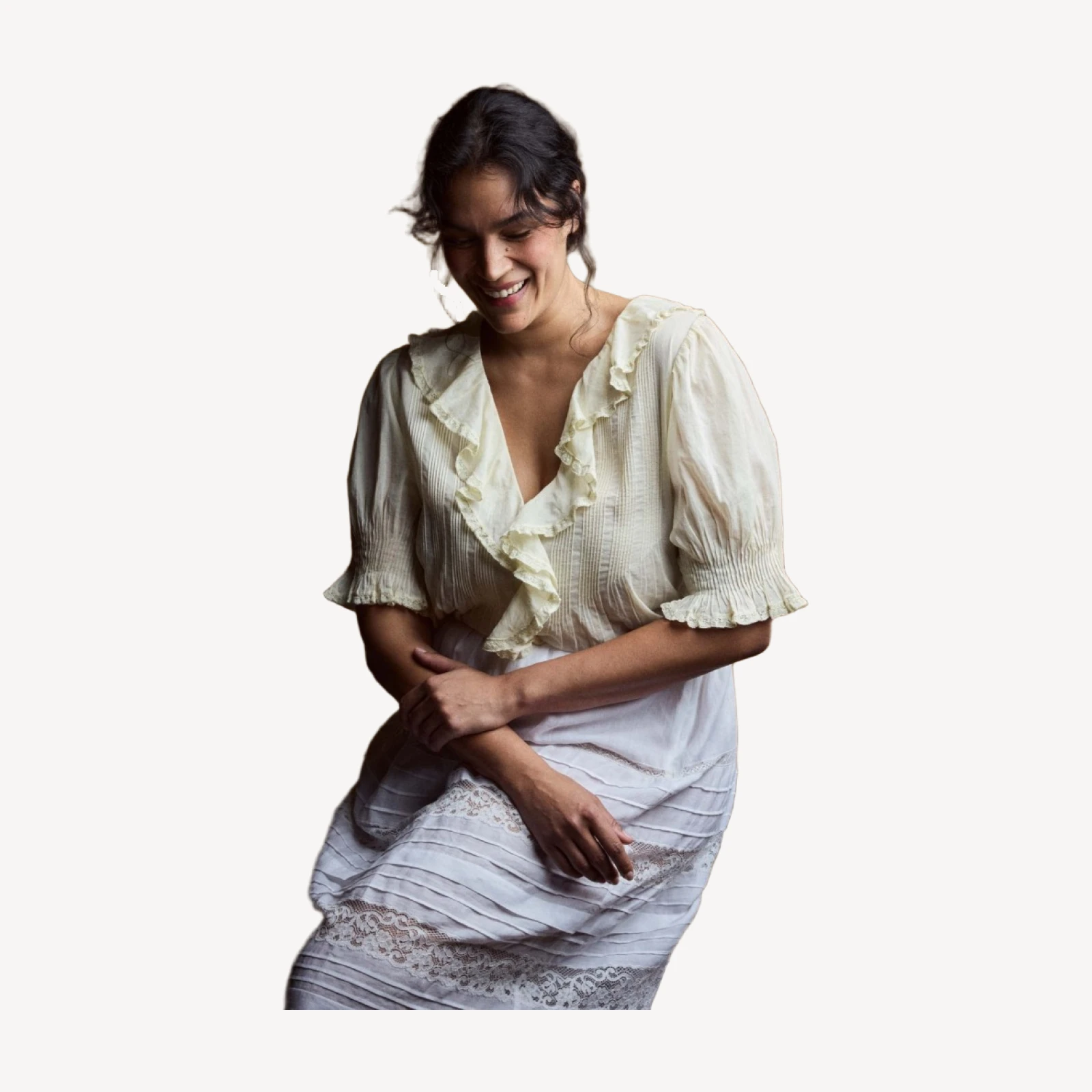 SIDRA SKIRT -- SALT
