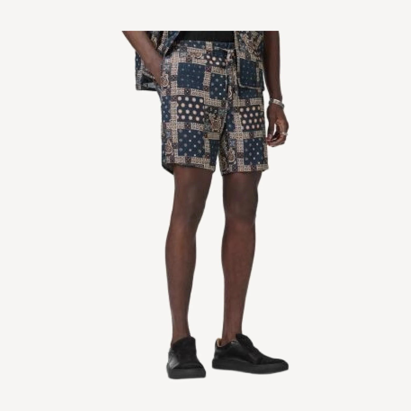 John Varvatos Daryl Linen Drawstring Shorts