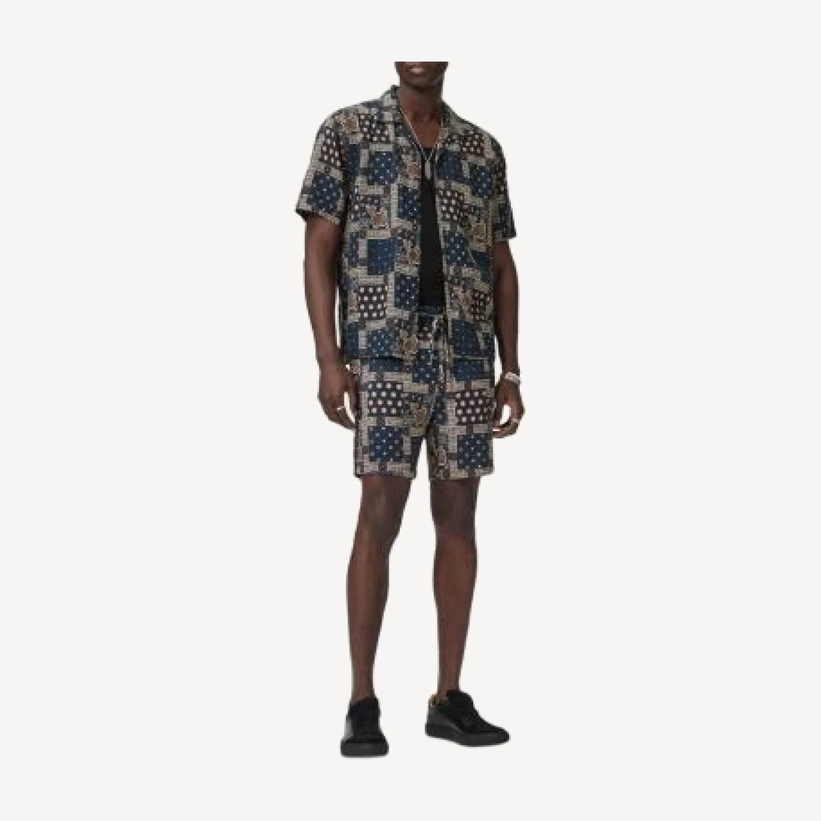 John Varvatos Daryl Linen Drawstring Shorts