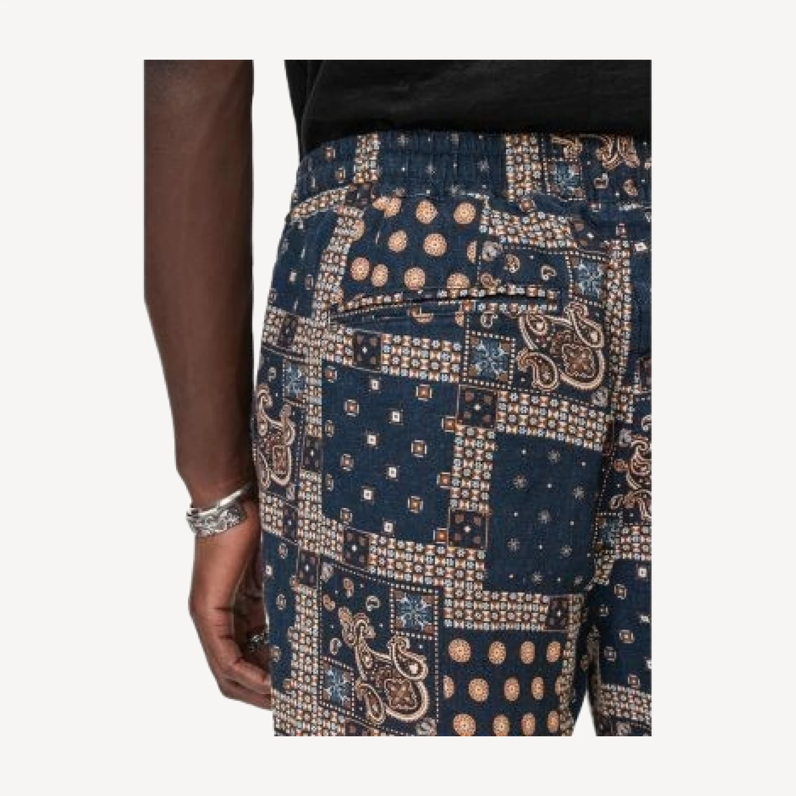 John Varvatos Daryl Linen Drawstring Shorts