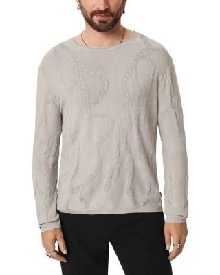 John Varvatos Broken Twig Cotton Crewneck Sweater