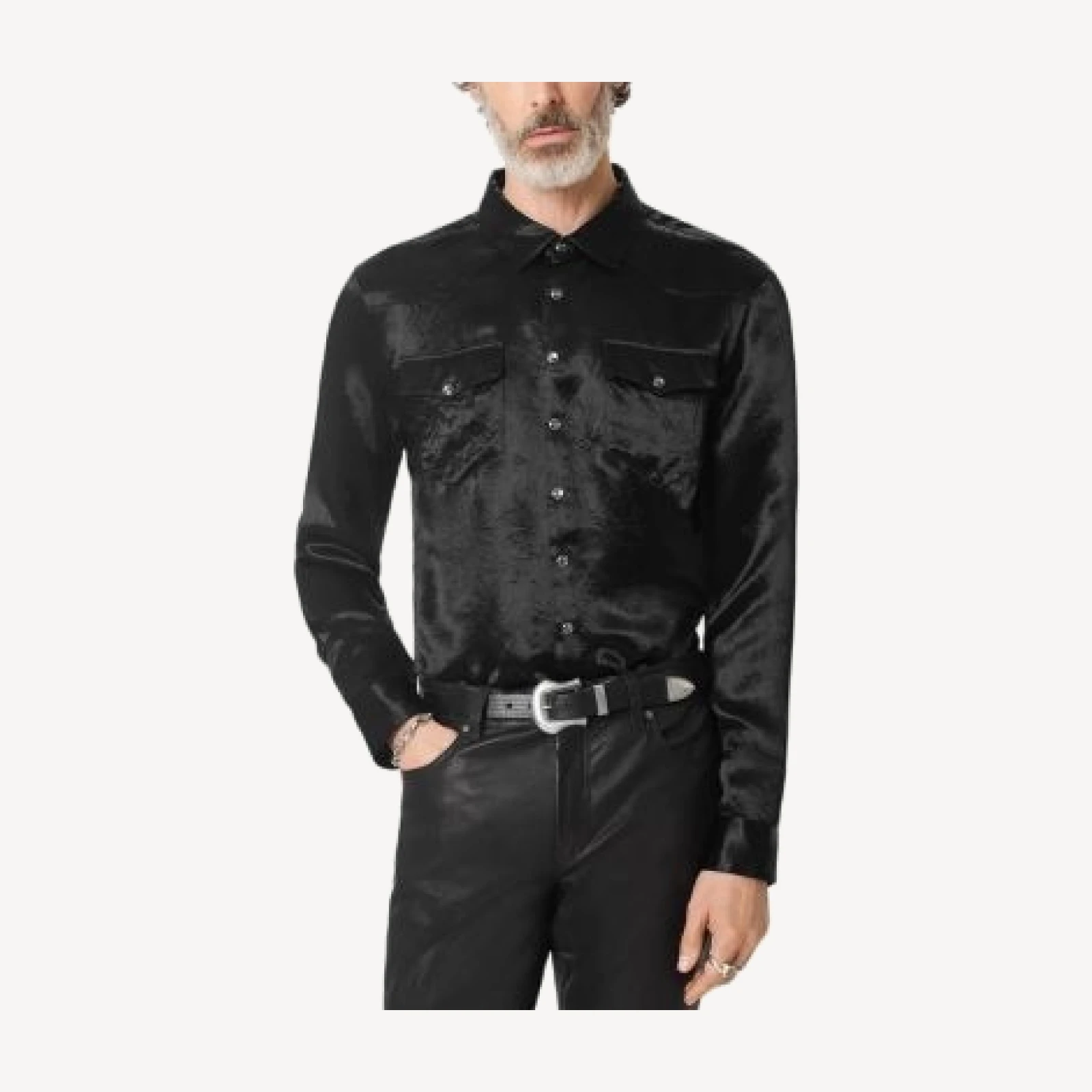 John Varvatos Benton Western Pocket Shirt