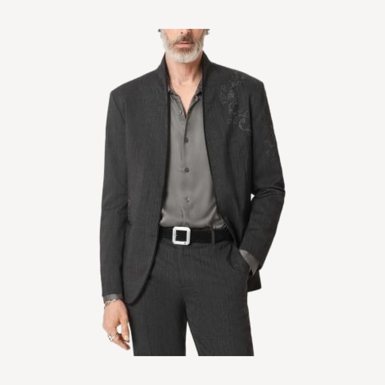 John Varvatos Bissell Regular Fit Floral Graphic Jacket