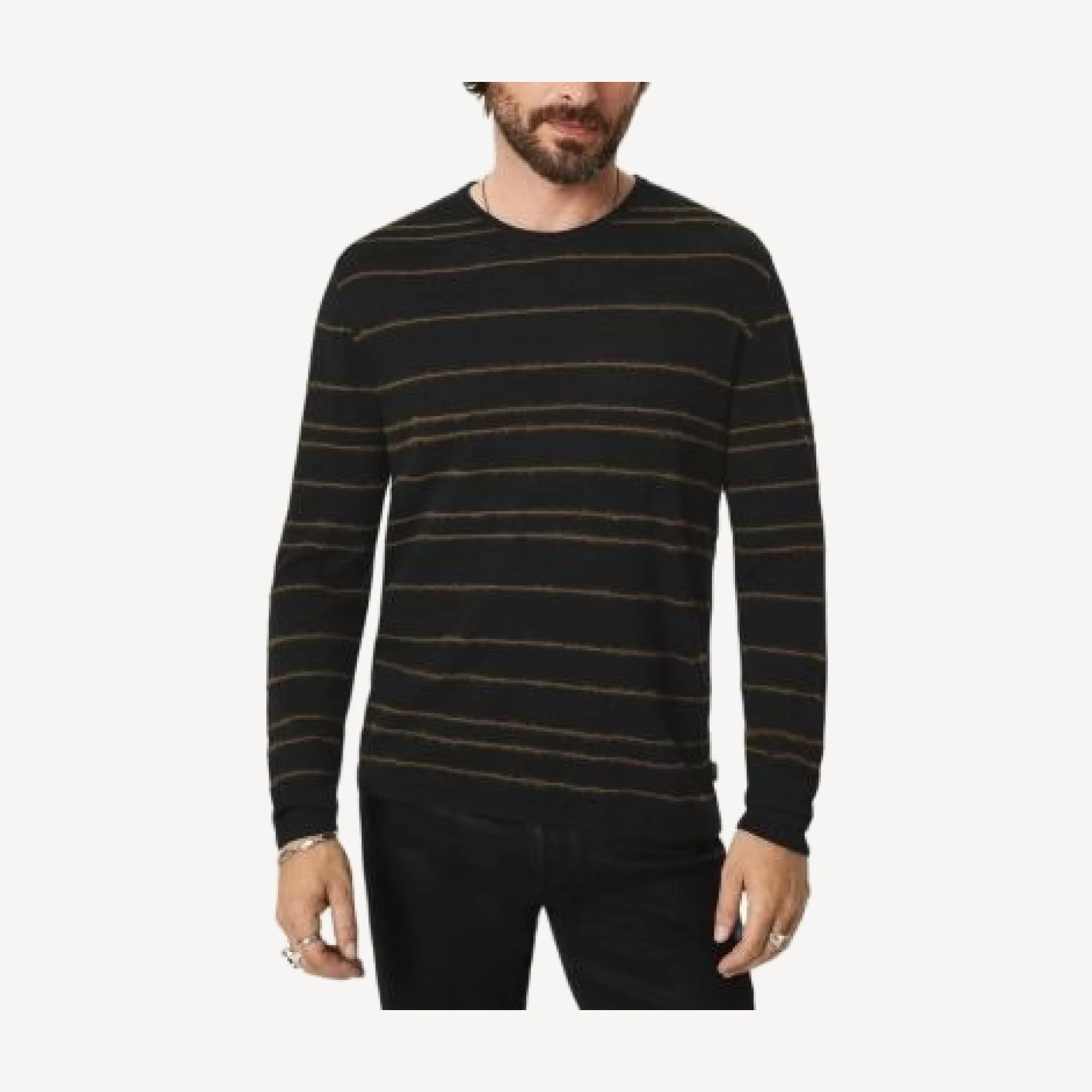 John Varvatos Everly Textured Stripe Sweater