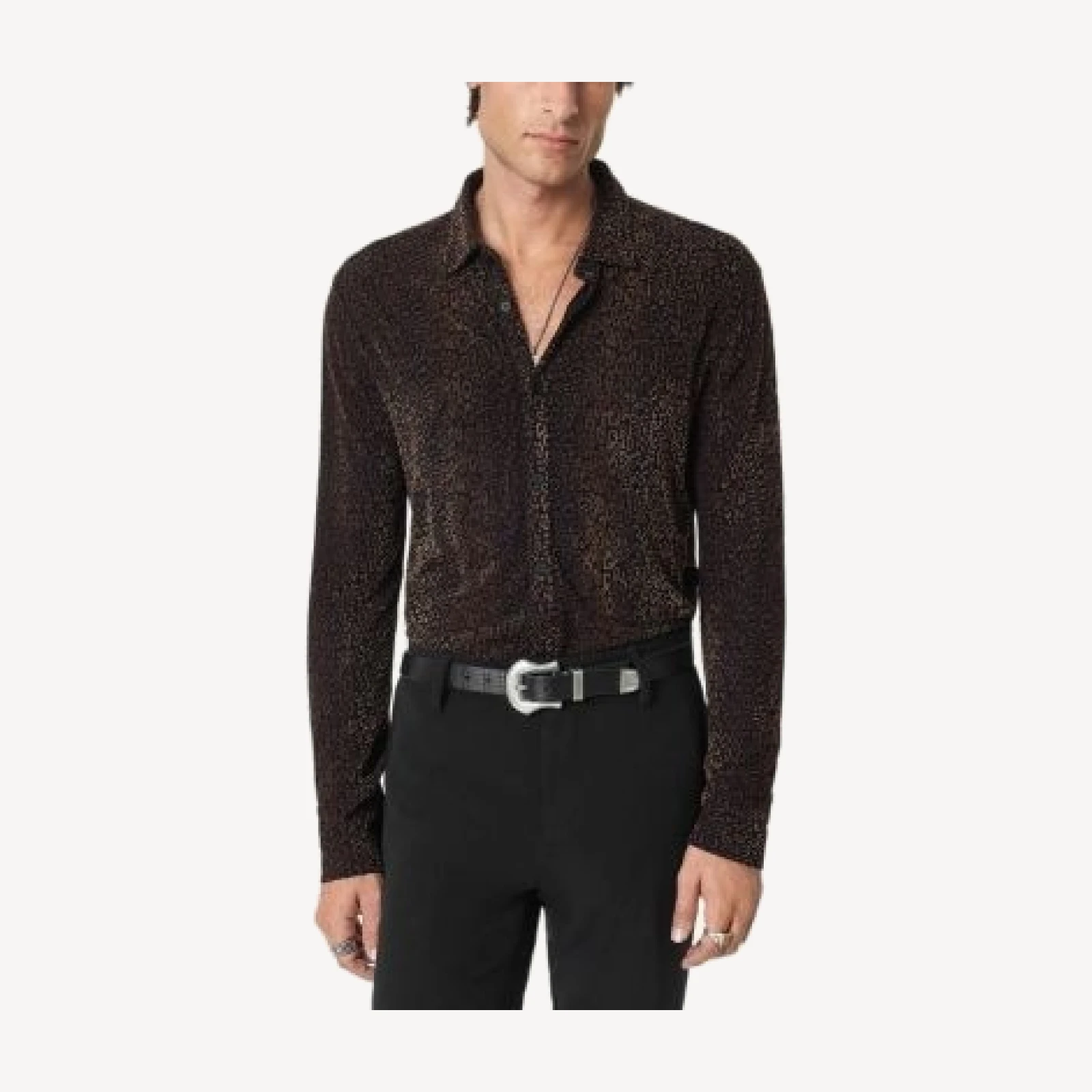John Varvatos Finchley Leopard Print Shirt