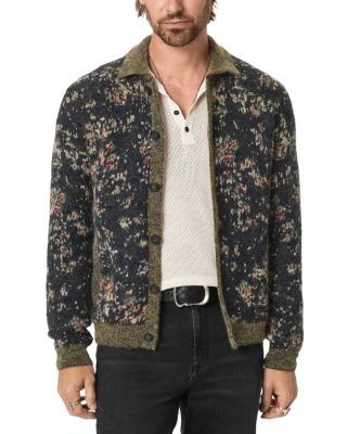 John Varvatos Giverny Floral Cardigan Sweater