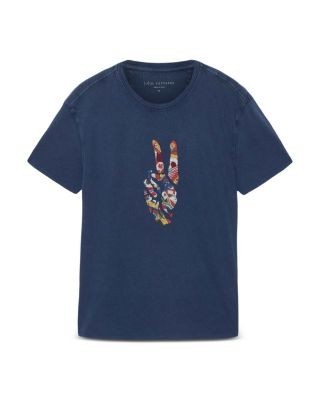John Varvatos World Peace Graphic Crewneck T-Shirt