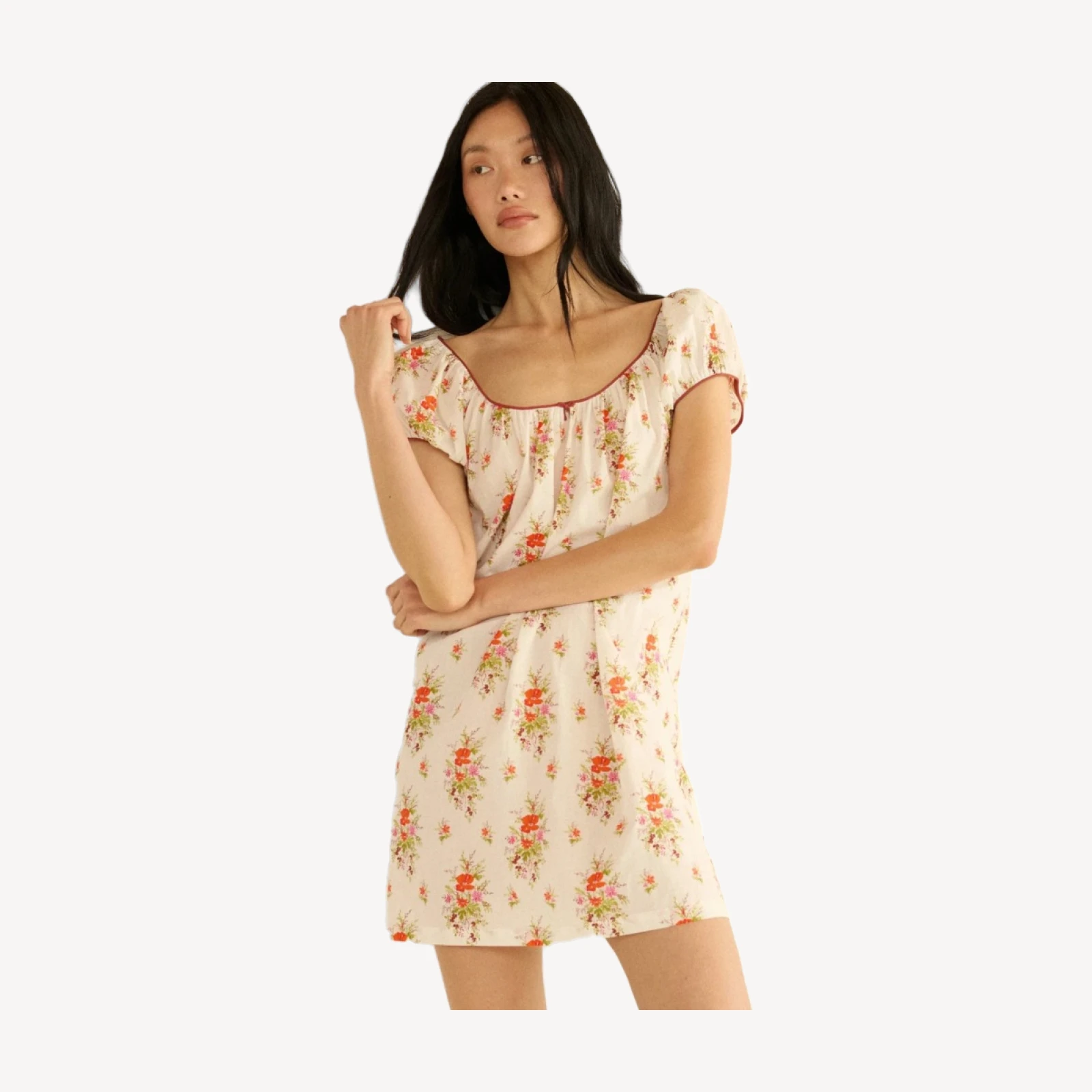 JULIA DRESS -- ROSE PETIT BOUQUET DE CHAMONIX