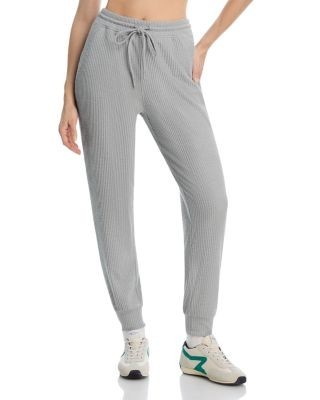 Aqua Brushed Rib Joggers - Exclusive