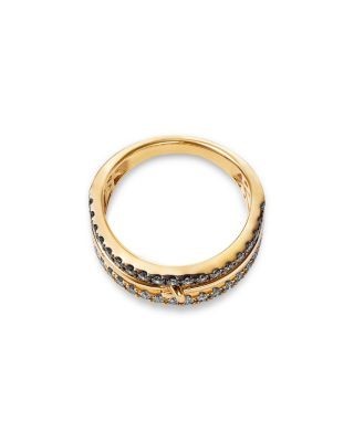 Bloomingdale's Fine Collection Champagne & Brown Diamond Faux Stack Band in 14K Yellow Gold, 0.67 tcw