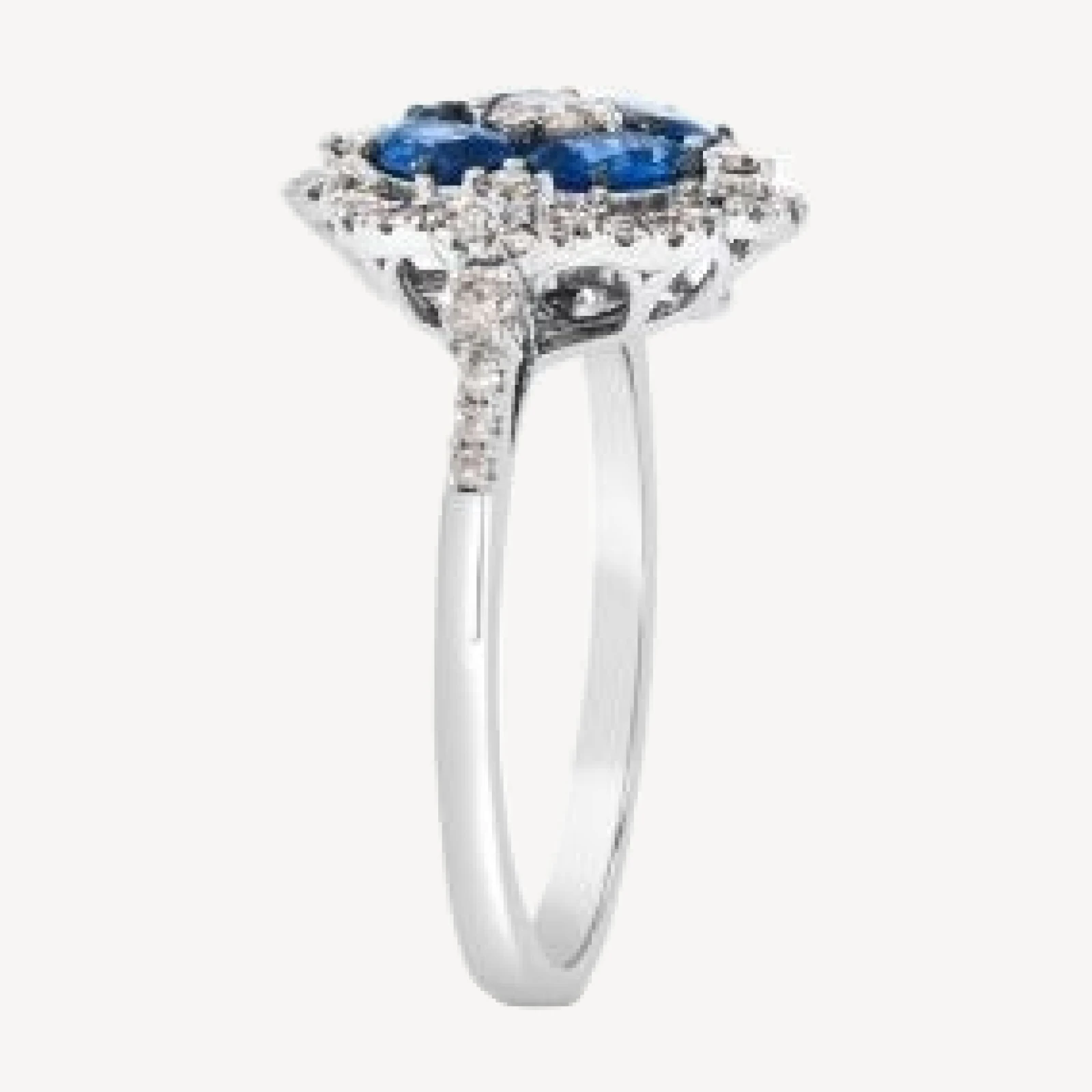 Bloomingdale's Fine Collection Blue Sapphire & Champagne Diamond Ring in 14K White Gold