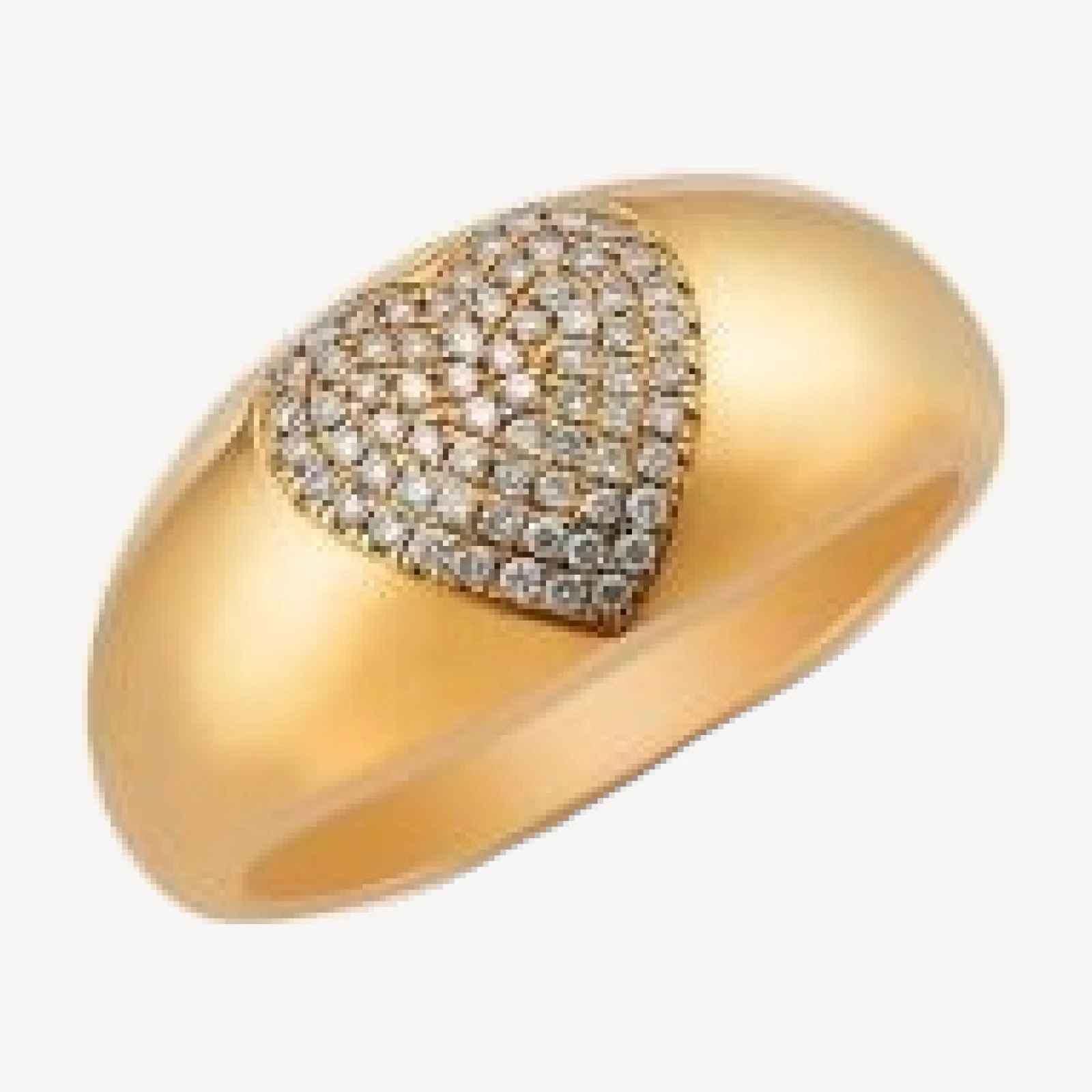 Bloomingdale's Fine Collection Diamond Heart Band Ring in 14K Yellow Gold, 0.18 tcw