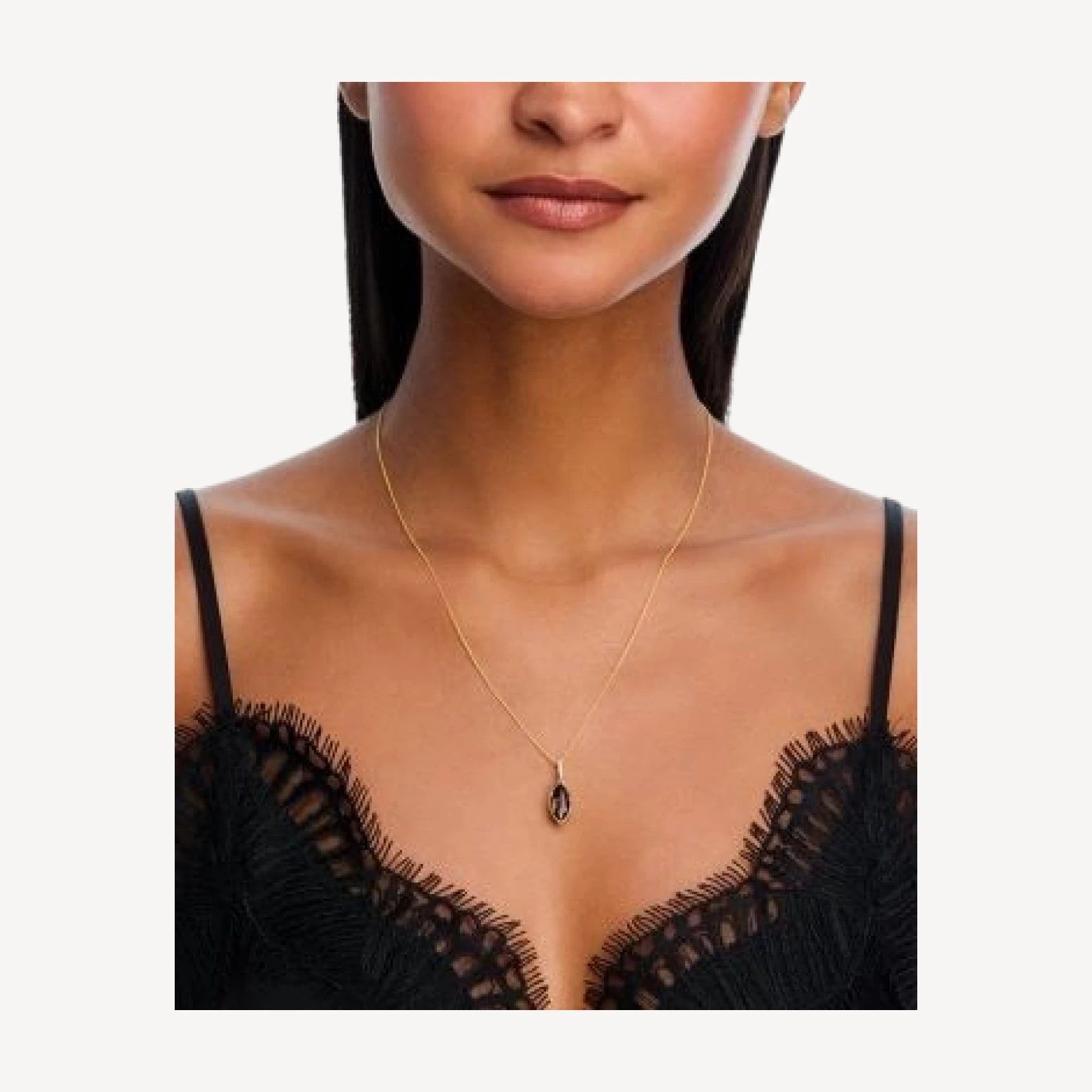 Bloomingdale's Fine Collection Smoky Quartz & Multicolor Diamond Pendant Necklace in 14K Yellow Gold, 20