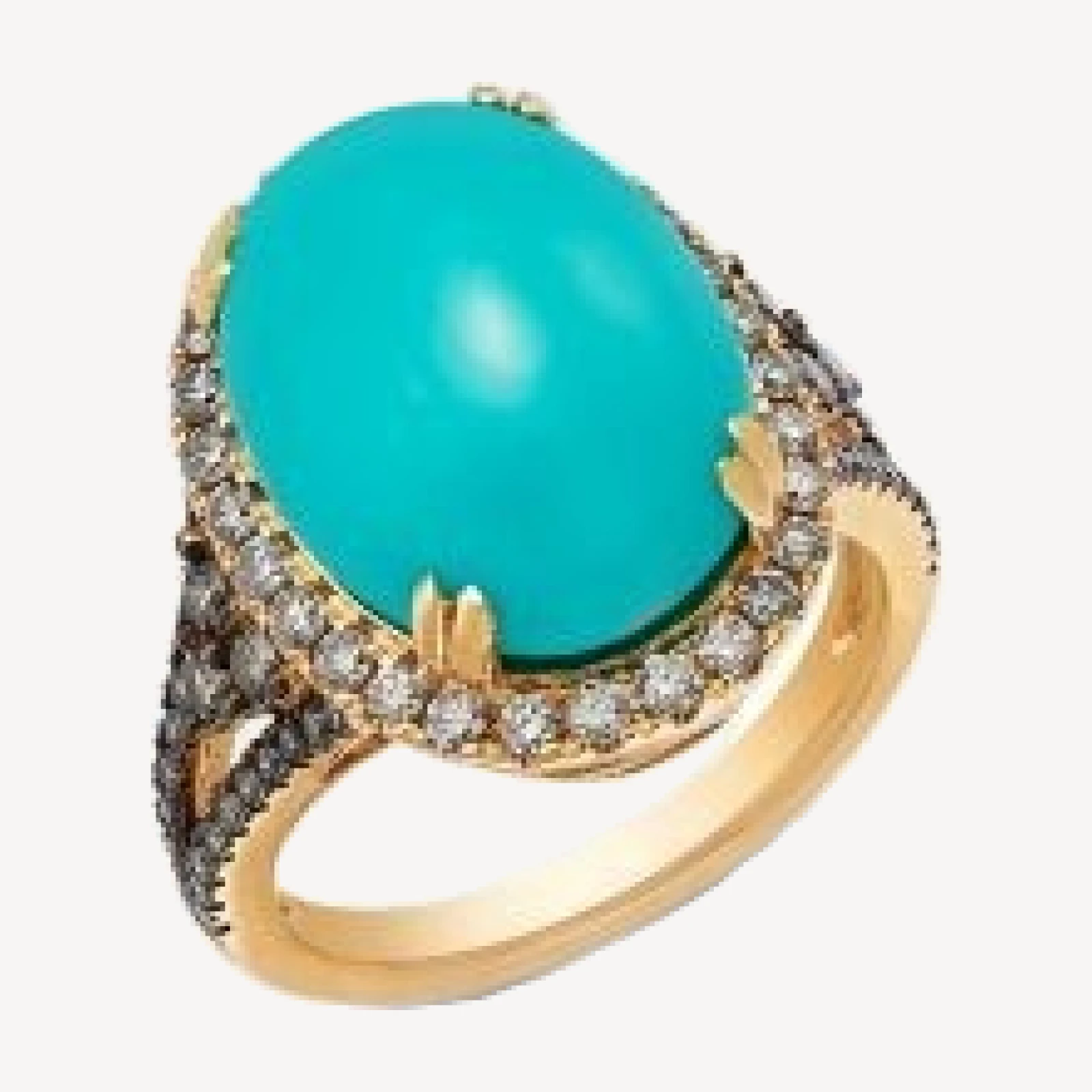 Bloomingdale's Fine Collection Turquoise & Diamond Halo Ring in 14K Gold