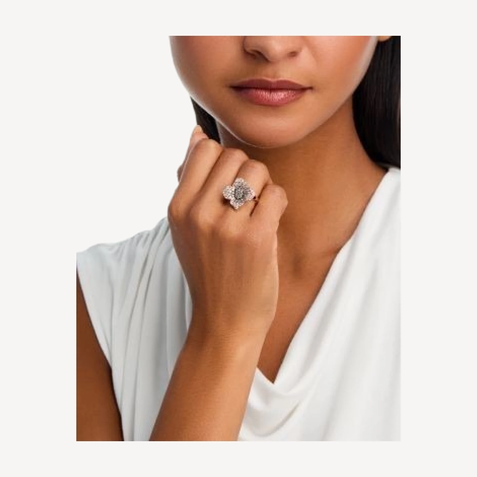 Bloomingdale's Fine Collection Brown Diamond Ombre Flower Ring in 14K Rose Gold, 1.43 tcw