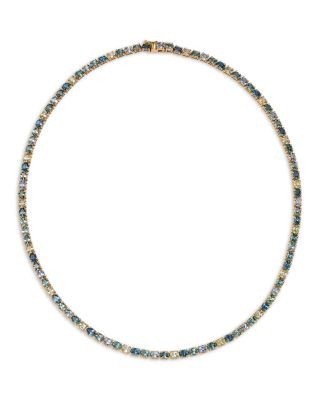 Bloomingdale's Fine Collection Montana Sapphire Ombre Necklace in 14K Yellow Gold, 24