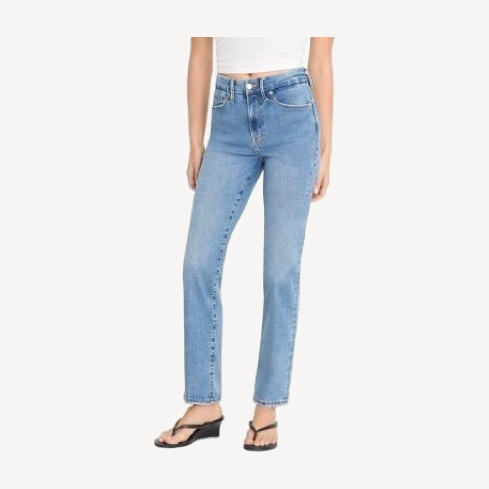 Good American Always Fits Good Legs High Rise Straight Jeans in Indigo316