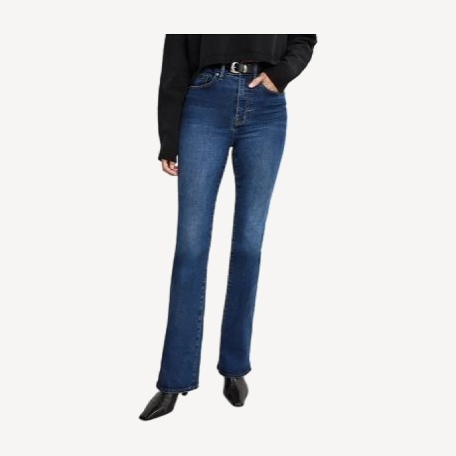 Good American Always Fits Good Classic High Rise Bootcut Jeans in Indigo446