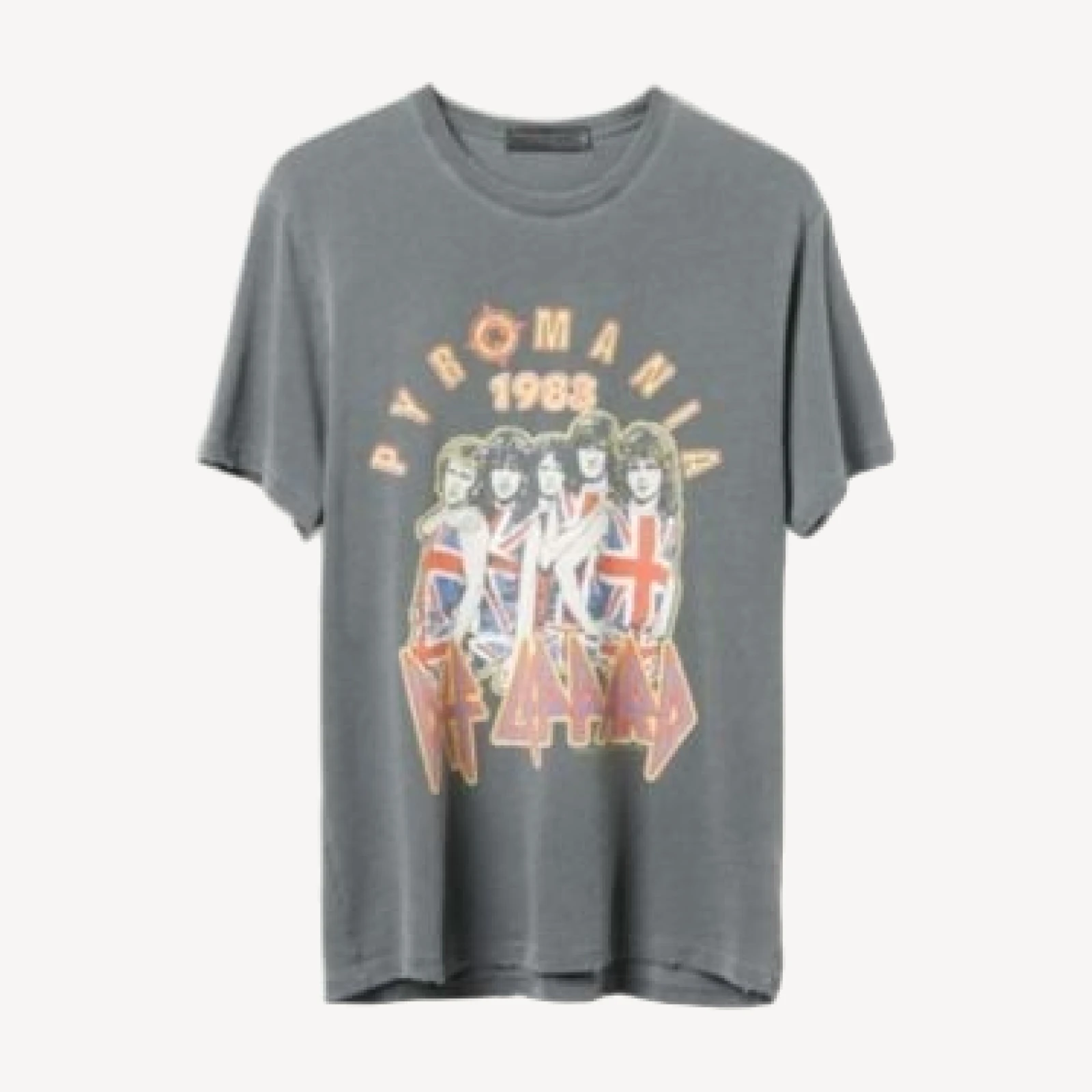Junk Food Clothing Unisex Def Leppard Pyromania Vintage Tee