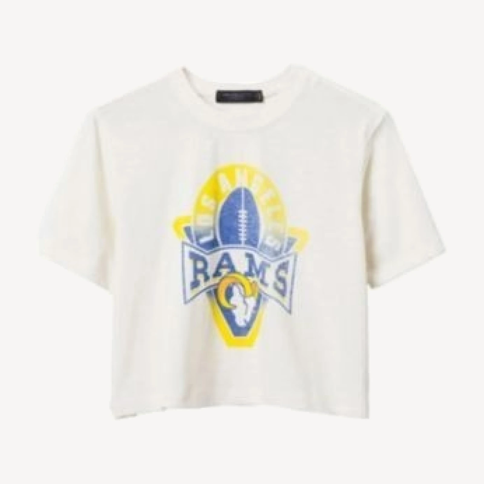Junk Food Clothing Women's Nfl Los Angeles Rams Mock Neck Crop Tee