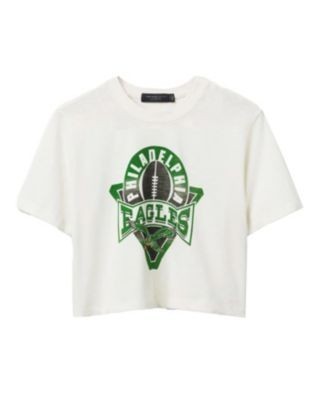 Junk Food Clothing Women's Nfl Philadelphia Eagles Mock Neck Crop Tee