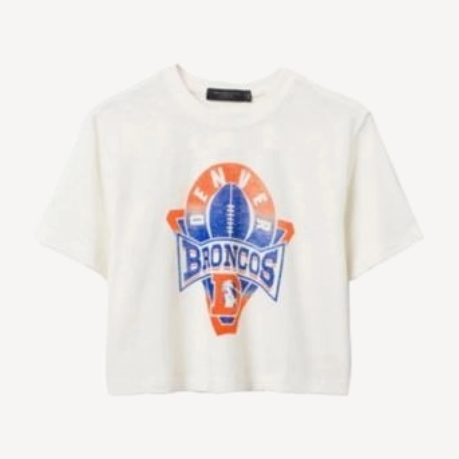 Junk Food Clothing Women's Nfl Denver Broncos Mock Neck Crop Tee