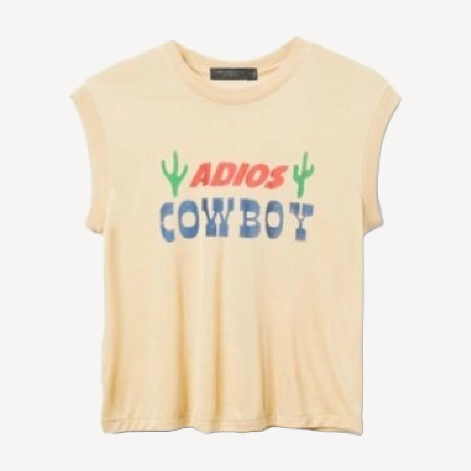 Junk Food Clothing Women's Adios Cowboy Vintage Tissue Tank