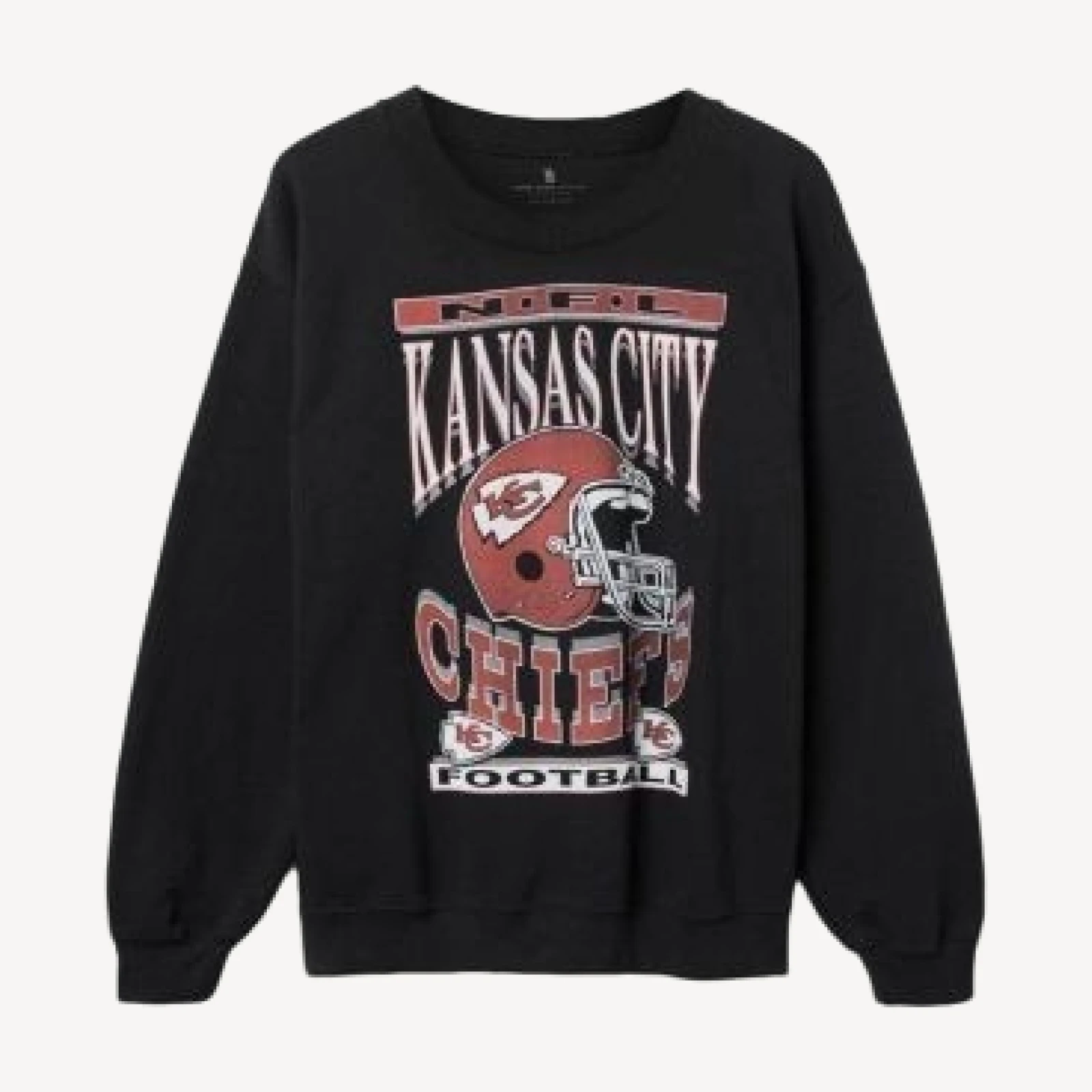 Junk Food Clothing Unisex Nfl Kansas City Chiefs Helmet Flea Market Crew