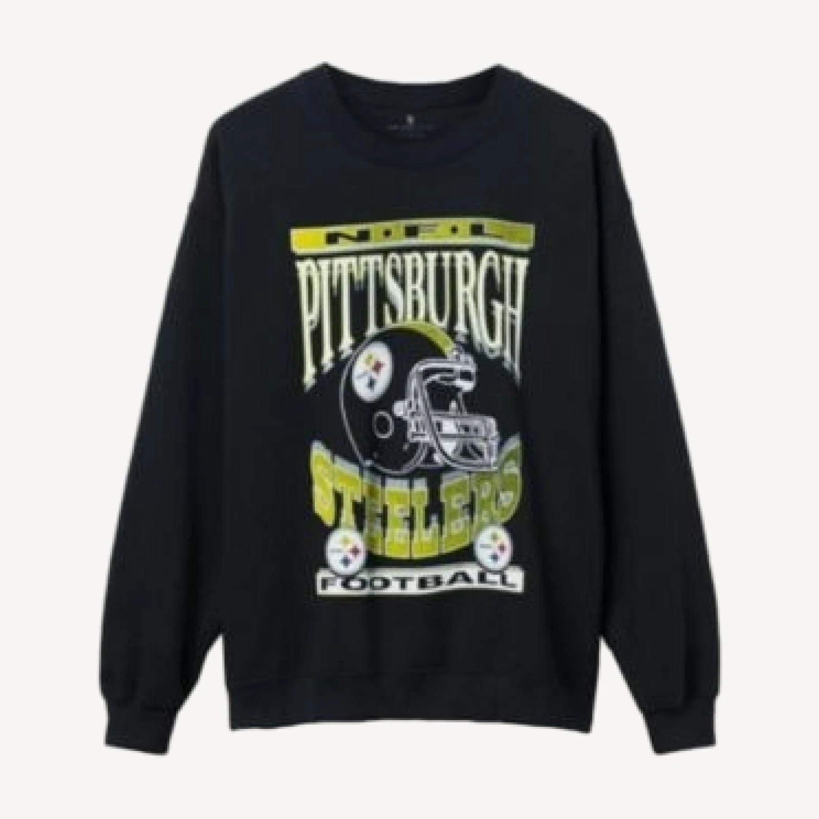 Junk Food Clothing Unisex Nfl Pittsburgh Steelers Helmet Flea Market Crew