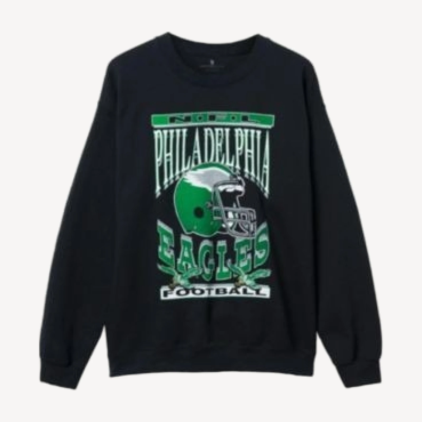 Junk Food Clothing Unisex Nfl Philadelphia Eagles Helmet Flea Market Crew