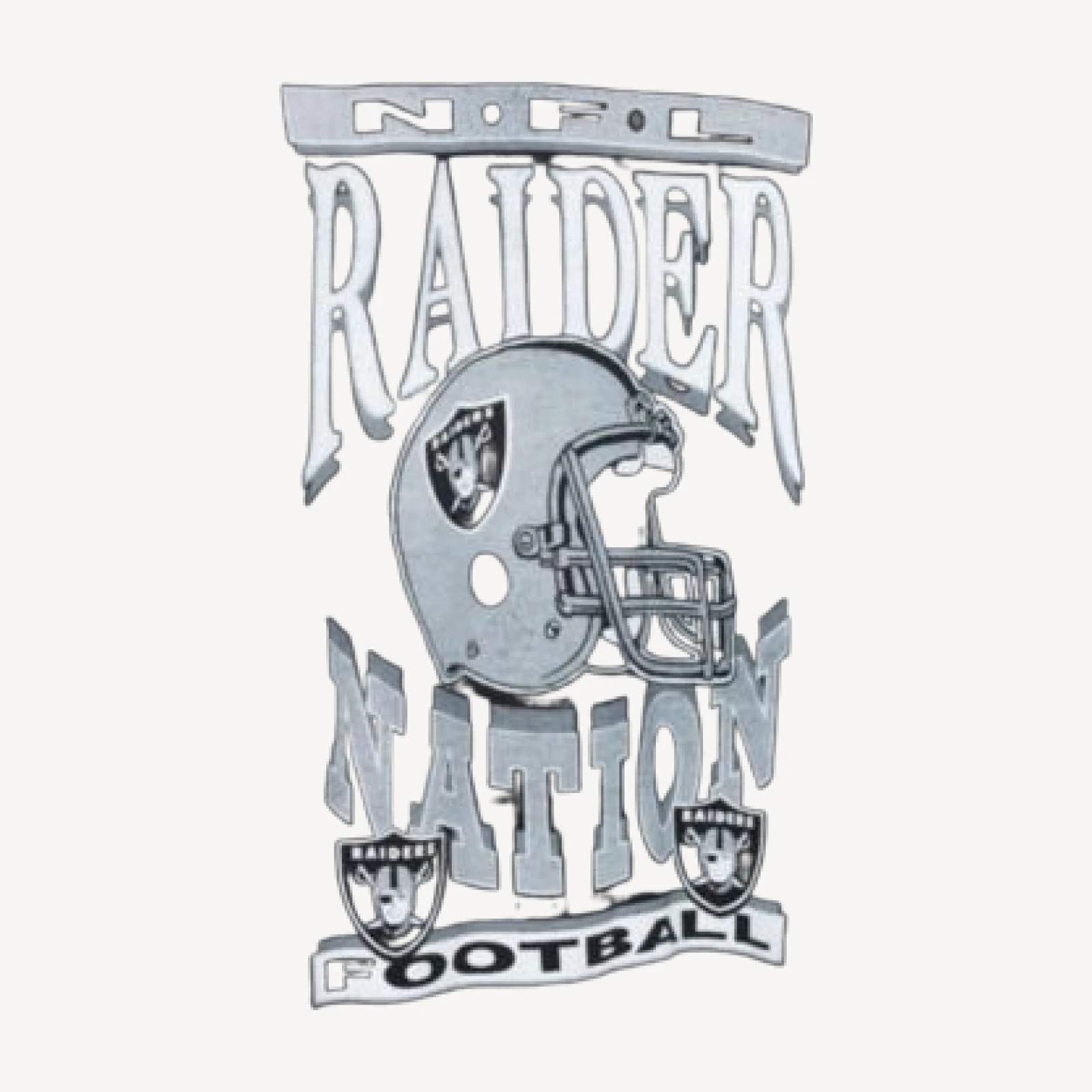 Junk Food Clothing Unisex Nfl Las Vegas Raiders Helmet Flea Market Crew