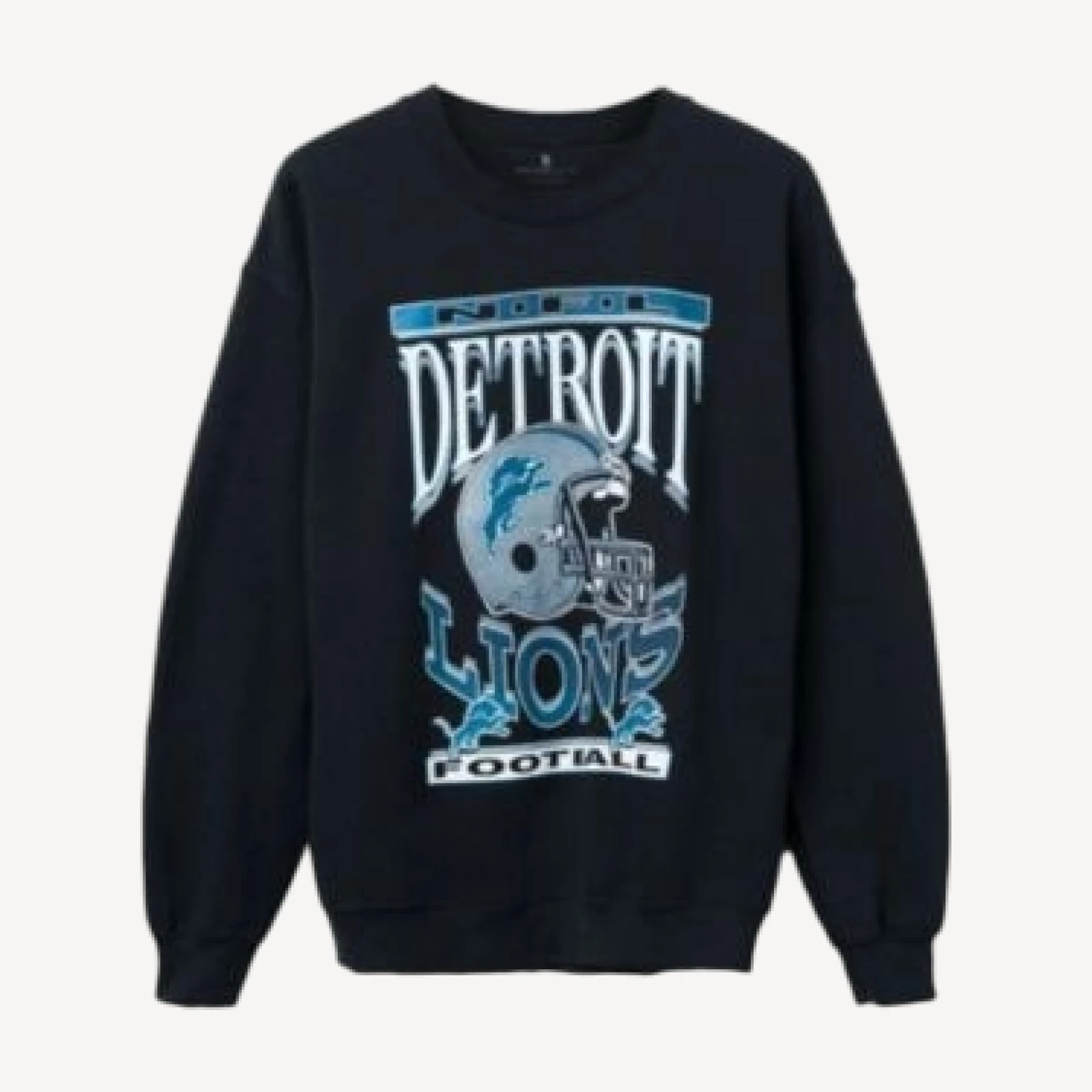 Junk Food Clothing Unisex Nfl Detroit Lions Helmet Flea Market Crew