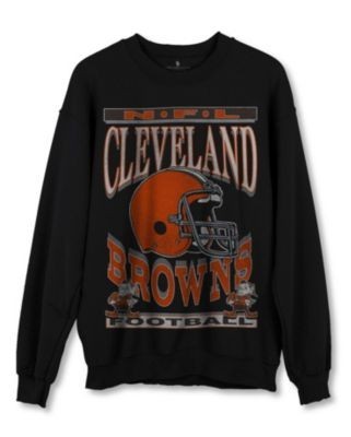 Junk Food Clothing Nfl Unisex Cleveland Browns Helmet Flea Market Crew Fleece Sweatshirt