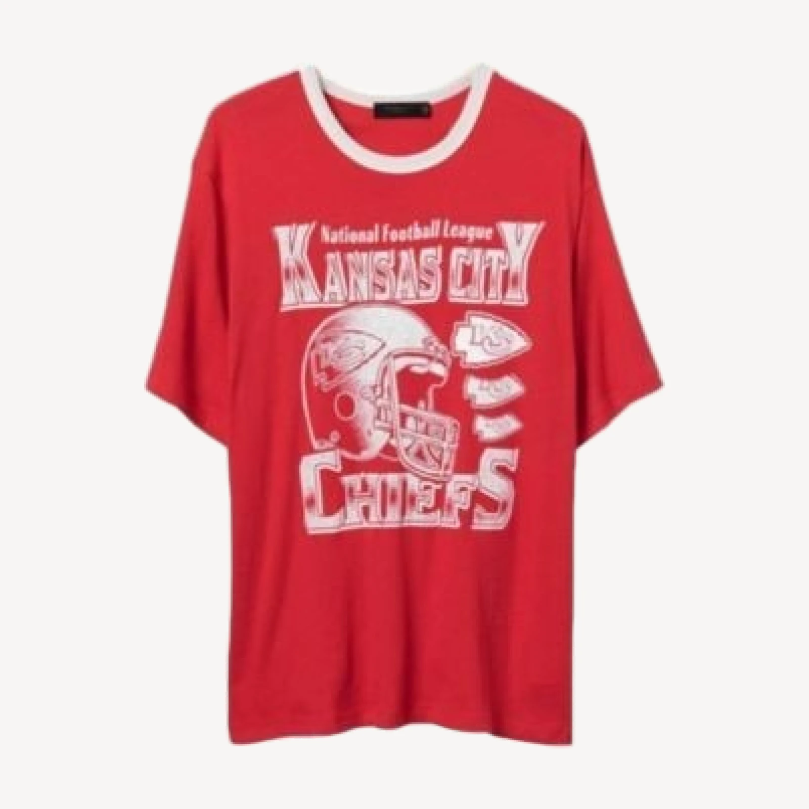 Junk Food Clothing Unisex Nfl Kansas City Chiefs Oversized Ringer Tee
