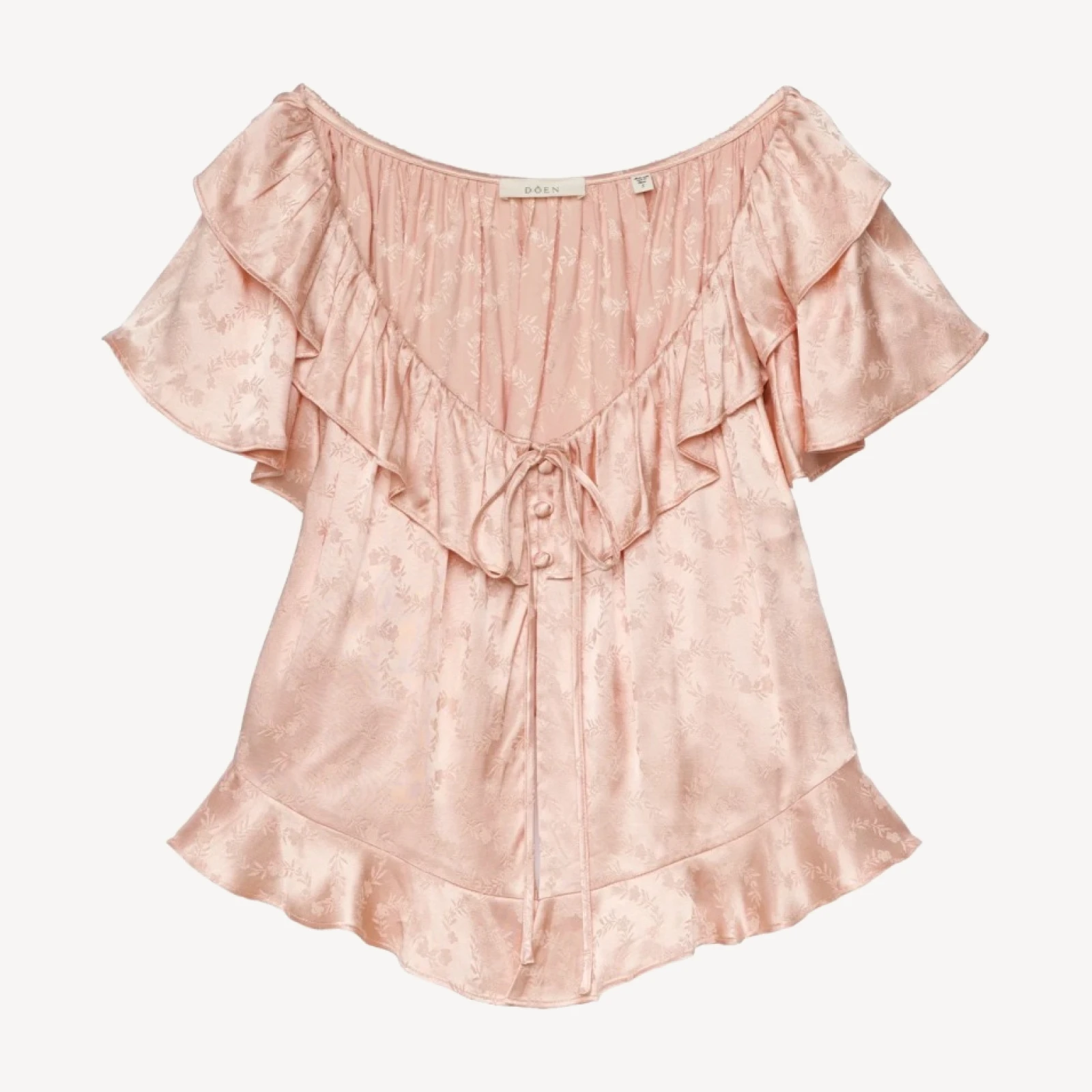 FLORIETTE TOP -- PEACH SORBET