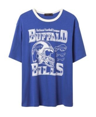 Junk Food Clothing Unisex Nfl Buffalo Bills Oversized Ringer Tee